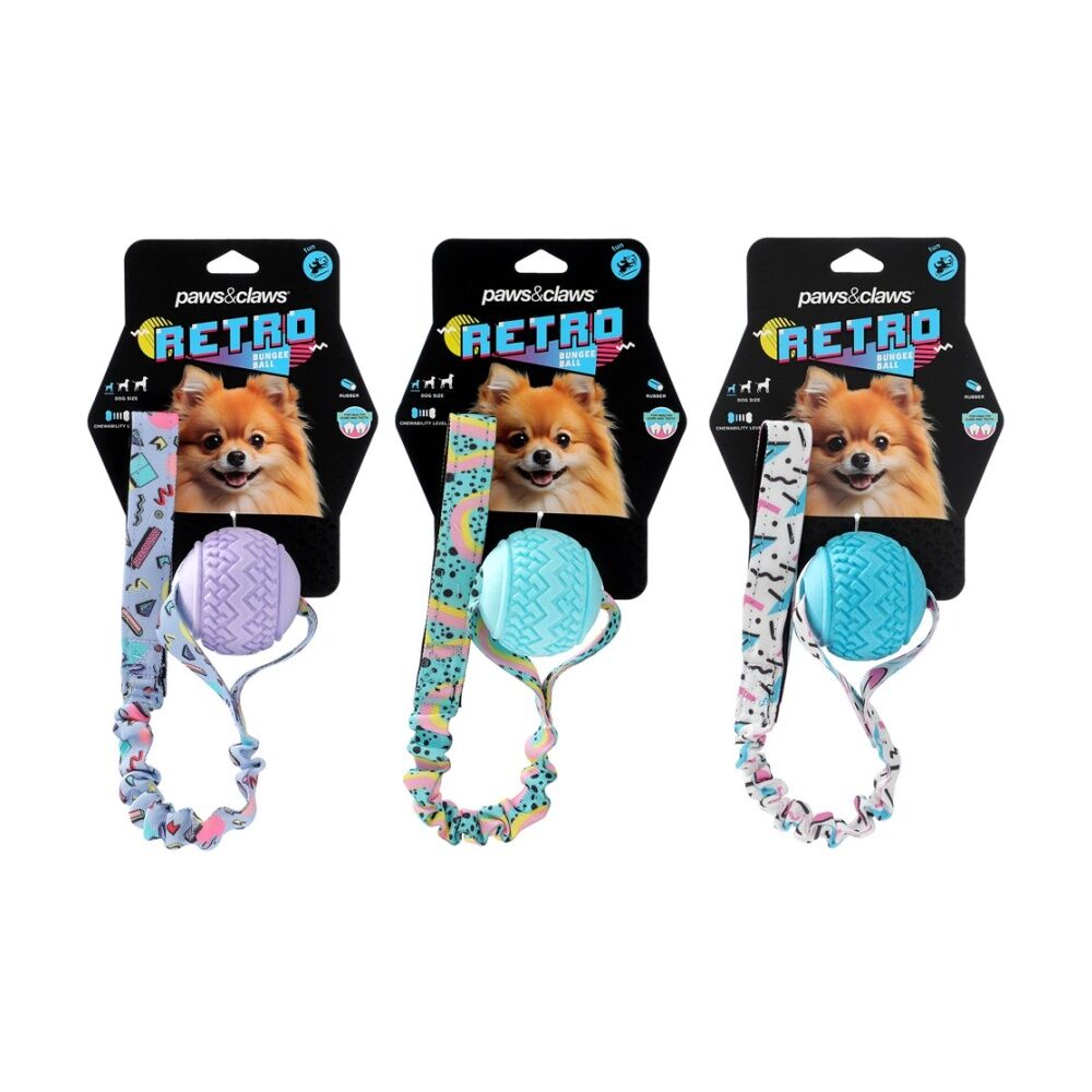 Paws and Claws Assorted Bungee Ball Printed Pet Dog Chew/Tug Toy 41x7x7cm — image 2