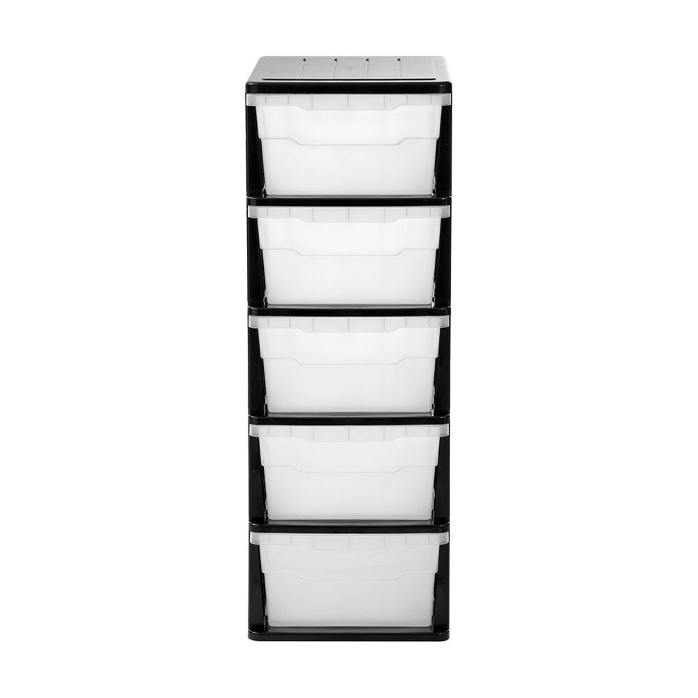 Boxsweden Black/White Stakit 5 Drawer Organisation Storage Unit 31.5x43x87cm — image 3