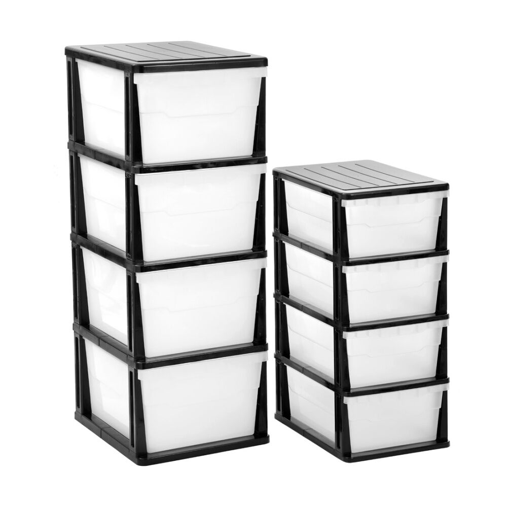 Boxsweden Black/White Stakit 5 Drawer Organisation Storage Unit 31.5x43x87cm — image 5