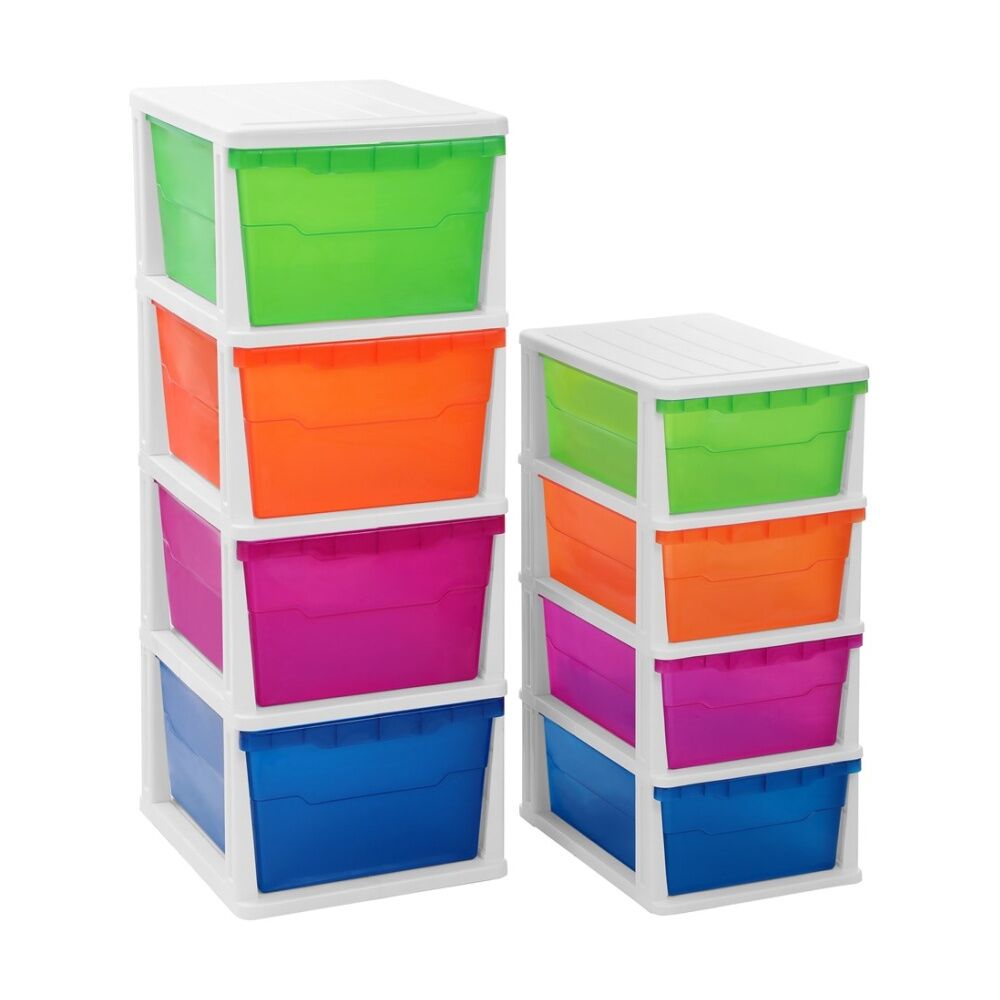 Boxsweden Multicolour Stakit Mega 4 Drawer Organisation Storage Unit 38x48x103cm — image 5