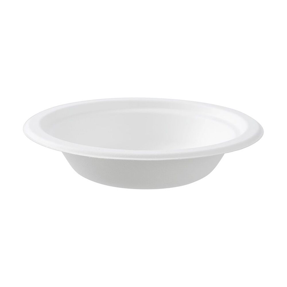 Lemon and Lime Sugarcane Side Bowl Compostable White 18cm (12 Pieces) — image 2