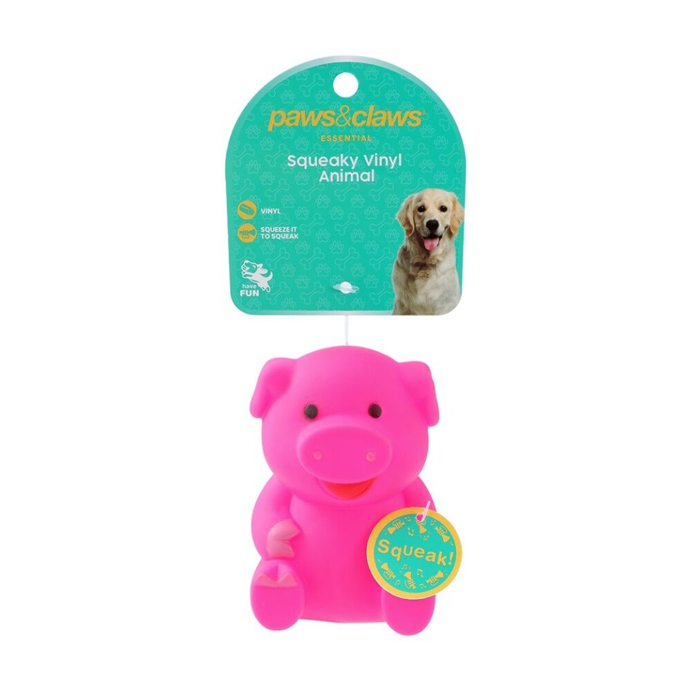 Paws and Claws Vinyl Animal Pet Dog Cat Toy Built-In Squeaker 11x10x8cm (12 Pack) — image 2