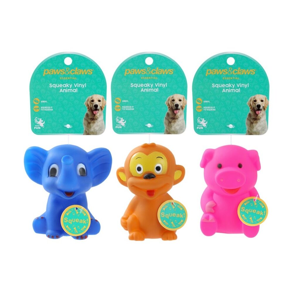 Paws and Claws Vinyl Animal Pet Dog Cat Toy Built-In Squeaker 11x10x8cm — image 2