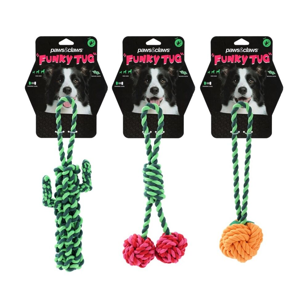 Paws and Claws Fruit Rope Pet Dog Toy Durable Woven Assorted 25x13x6cm — image 2