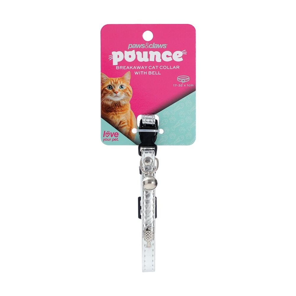 Paws and Claws Adjustable Breakaway Cat Bell Pet Collar Metallic Assorted (6 Pack) — image 2