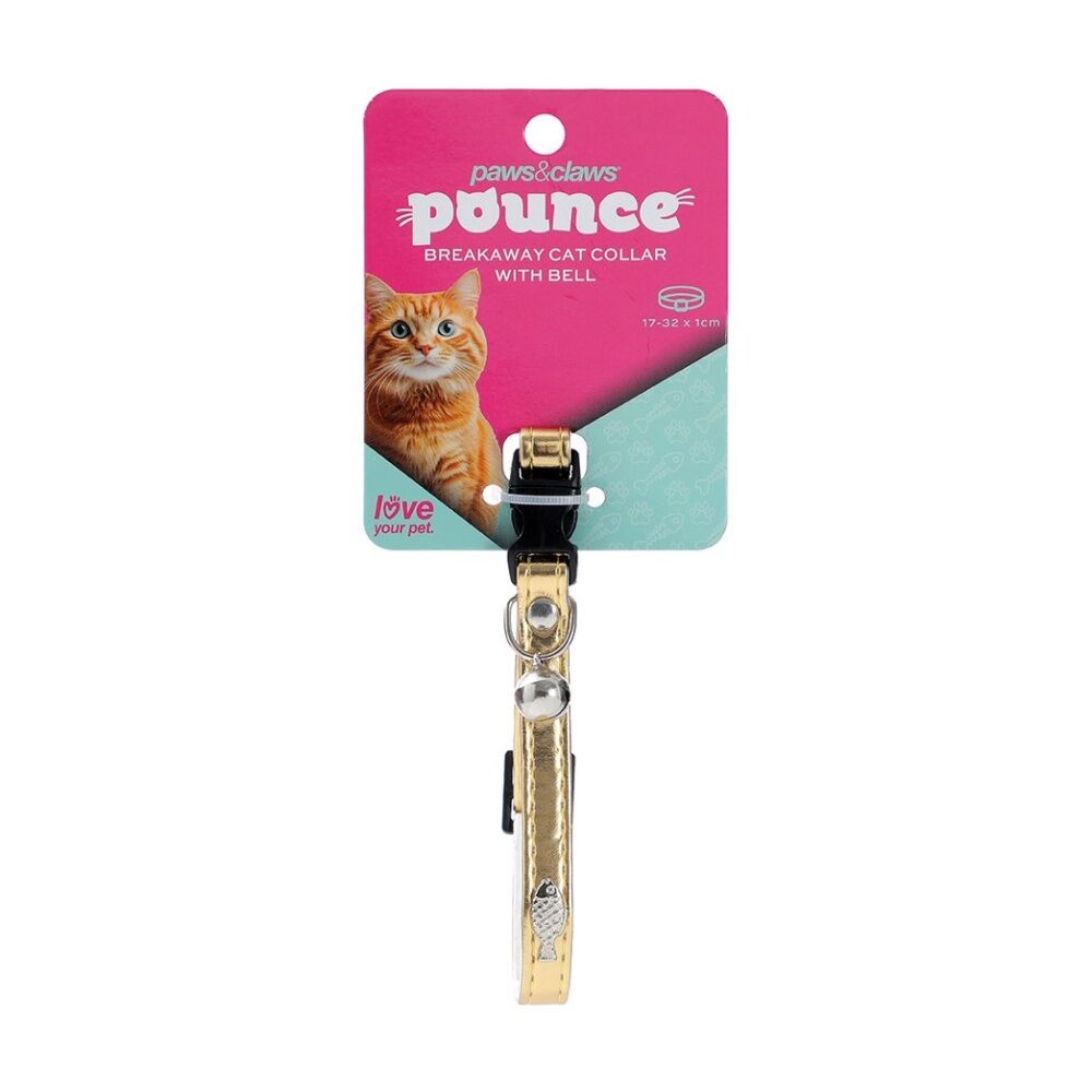 Paws and Claws Adjustable Breakaway Cat Bell Pet Collar Metallic Assorted (6 Pack) — image 7