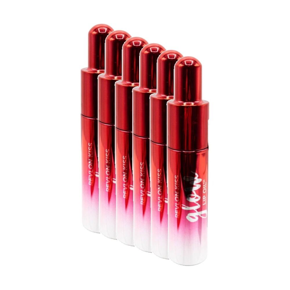 Revlon Kiss Glow Hydrating Lip Glossy Finish Oil 6ml Berry Brilliant (6 Pack)