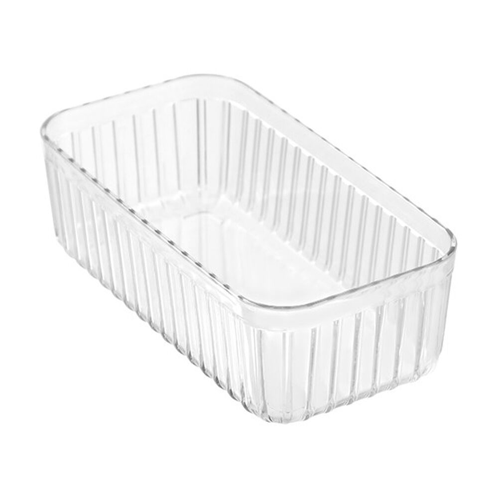 Boxsweden Crystal Ribbed Tray Home Organiser Storage Container 21x11x6.5cm Boxsweden — image 3