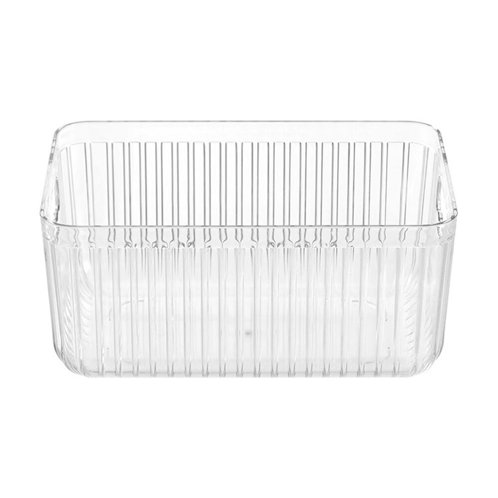 Boxsweden Crystal Ribbed Container 4.3L Storage w/ Handles Clear 26x17x12cm (12 Pack) — image 5