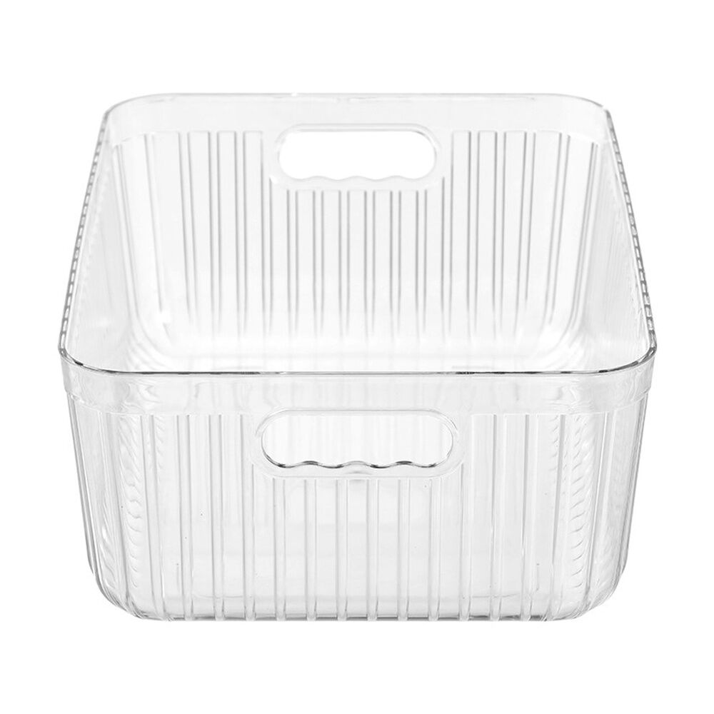 Boxsweden Crystal Ribbed Container 11L Storage w/ Handles Clear 36x27x14cm (3 Pack) — image 3