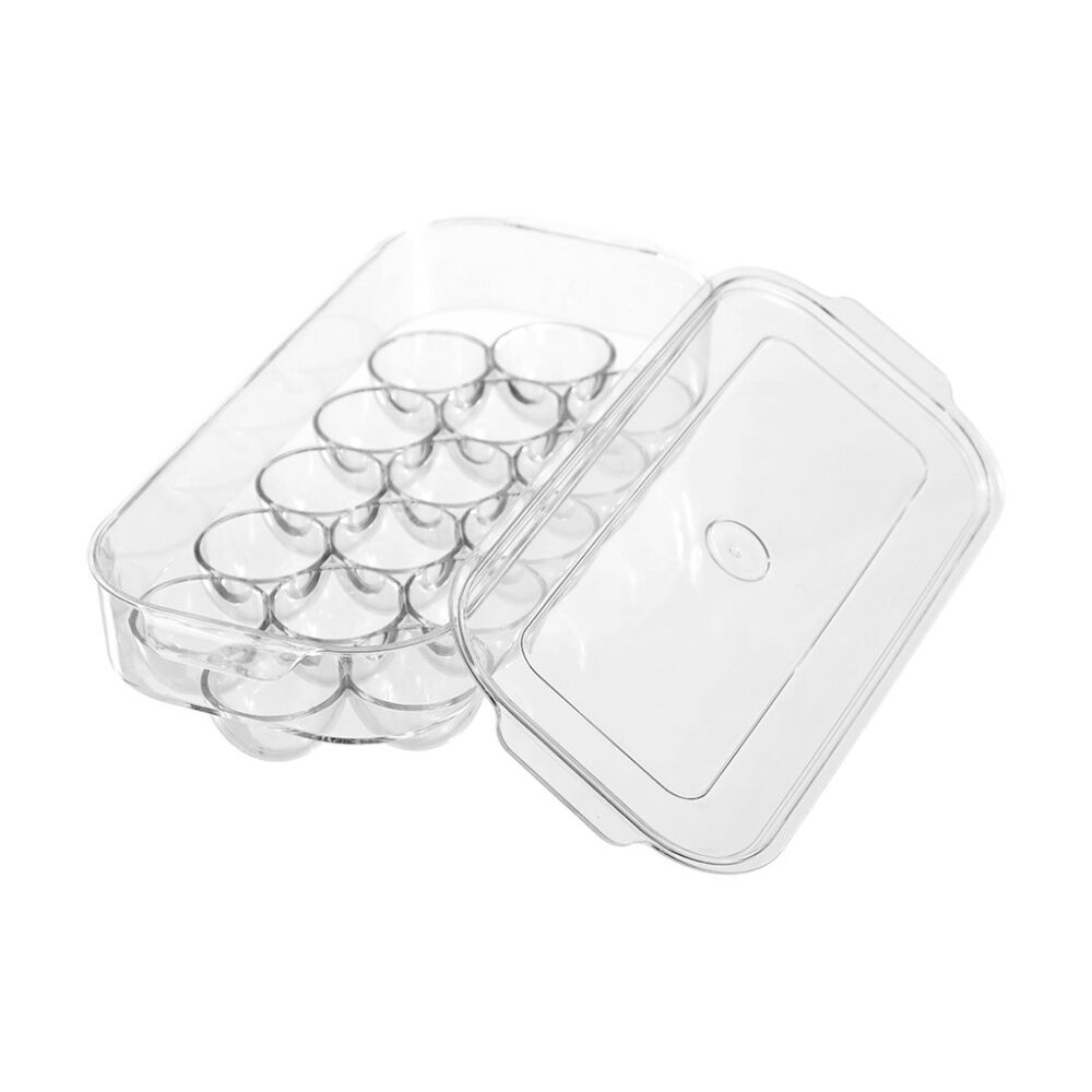 Boxsweden 33x14.5x7.5cm Clear Crystal 16 Egg Container Tray Food Storage — image 2