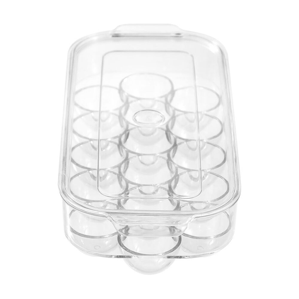 Boxsweden 33x14.5x7.5cm Clear Crystal 16 Egg Container Tray Food Storage — image 3