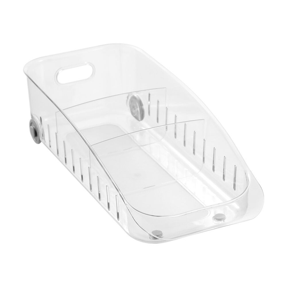 Boxsweden 36x16x9.5cm Clear Crystal Roller Tray w/ Dividers Home Organisation — image 4
