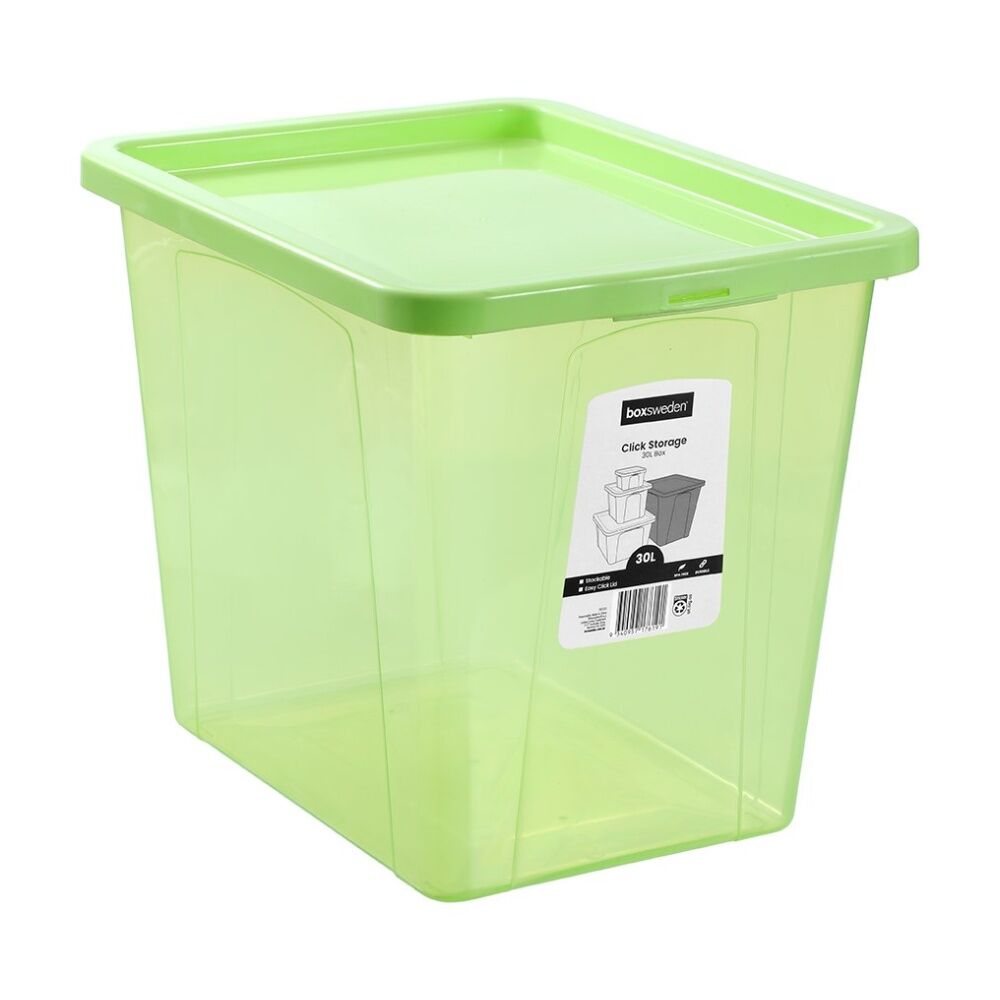 Boxsweden Click Stackable Organiser Storage Box 30L 43x33x34.5cm Assorted (6 Pack) — image 10