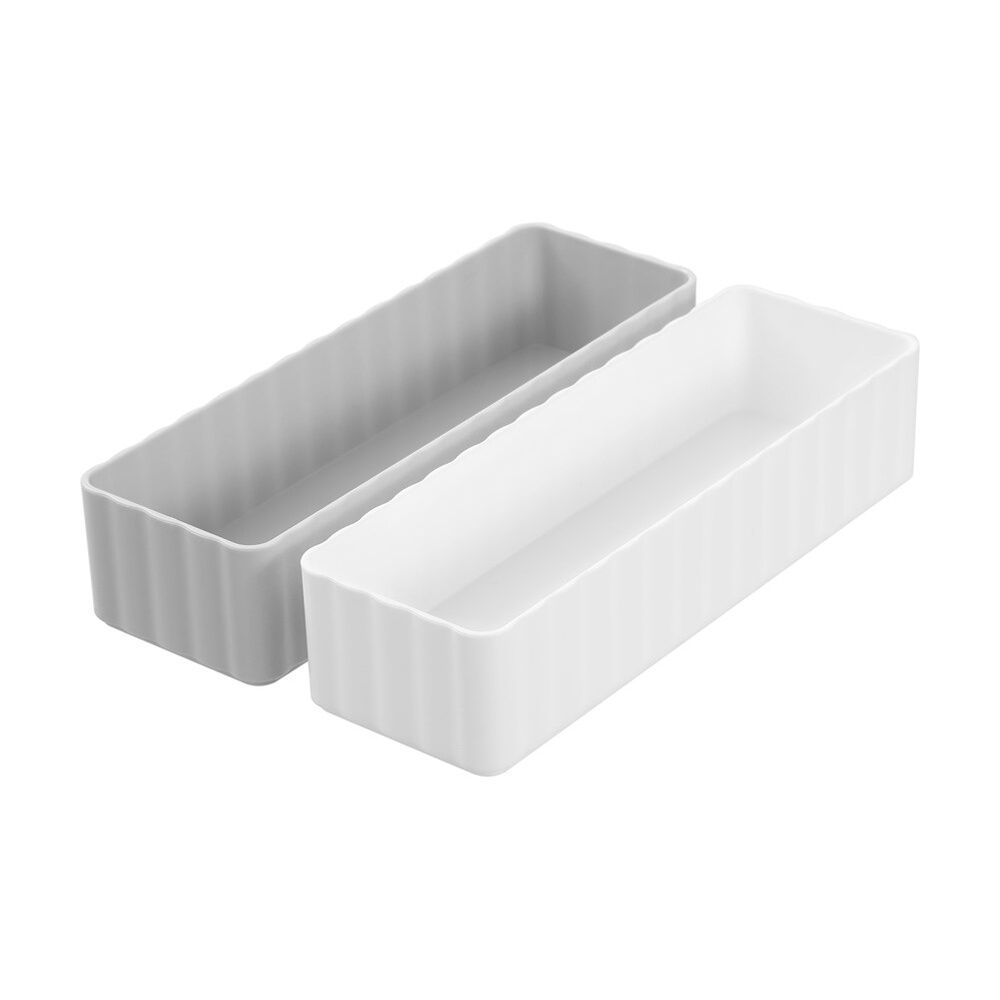 Boxsweden Assorted Rippled Stacking Tray Organiser Ribbed Storage 22.5x7.5x5cm — image 3