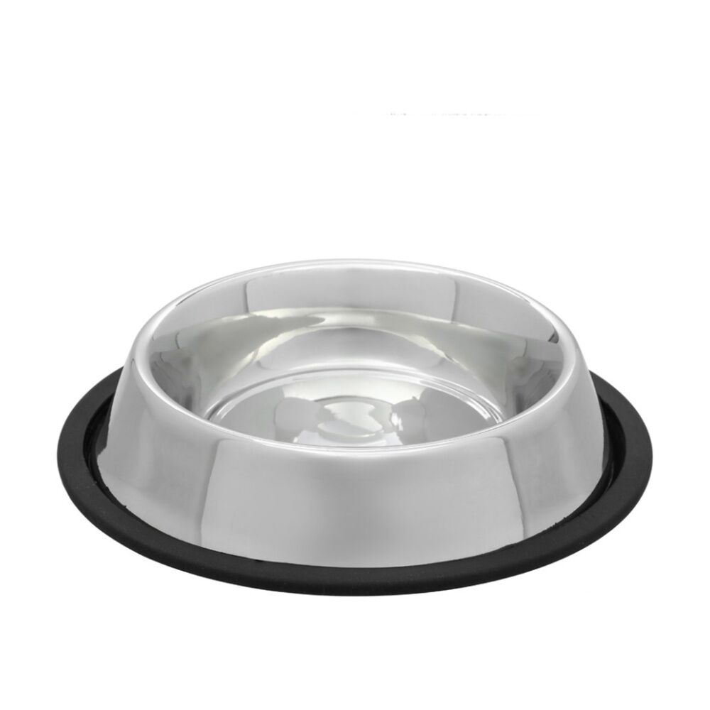 Paws and Claws 21x21x5.5cm Black Stainless Steel Pet Cat/Dog Bowl Anti-Skid 450ml — image 2
