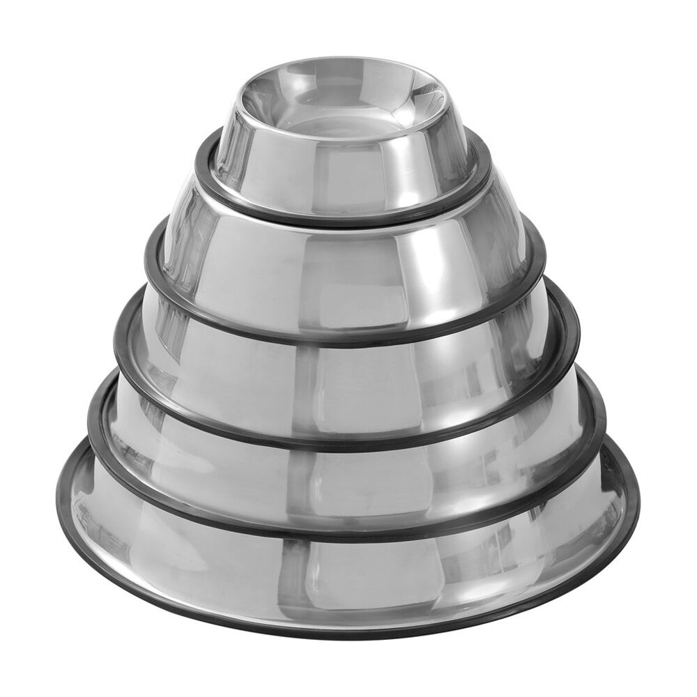 Paws and Claws Stainless Steel Pet Cat/Dog Bowl Anti-Skid 800ml Black 25x25x6cm (6 Pack) — image 5