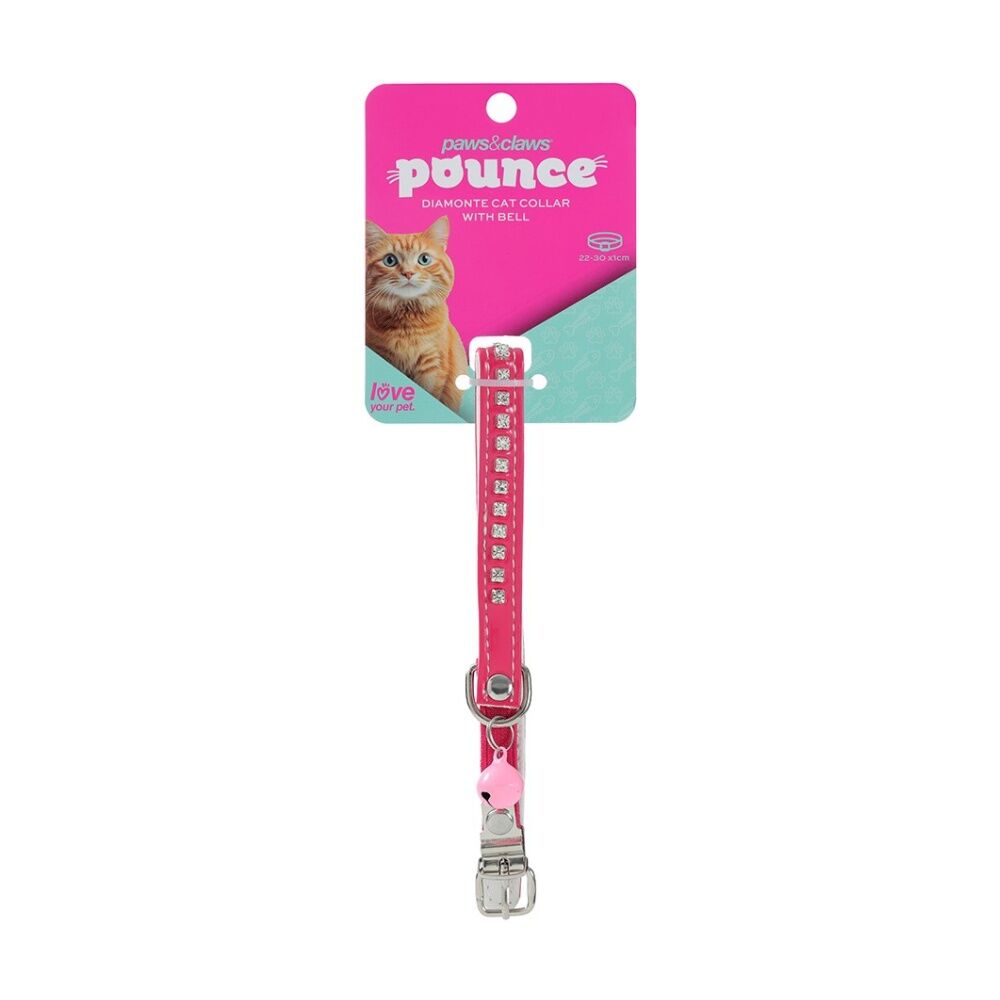 Paws and Claws Pounce Diamonte Cat Bell Collar 22-30x1cm Assorted (6 Pack) — image 10