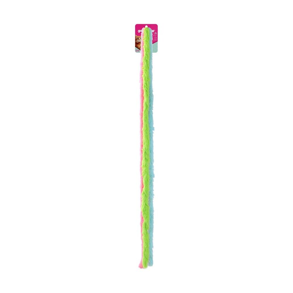 Paws and Claws 87cm Catch Me Dangler Pet Cat Toy Soft Plush Dangling Feathers