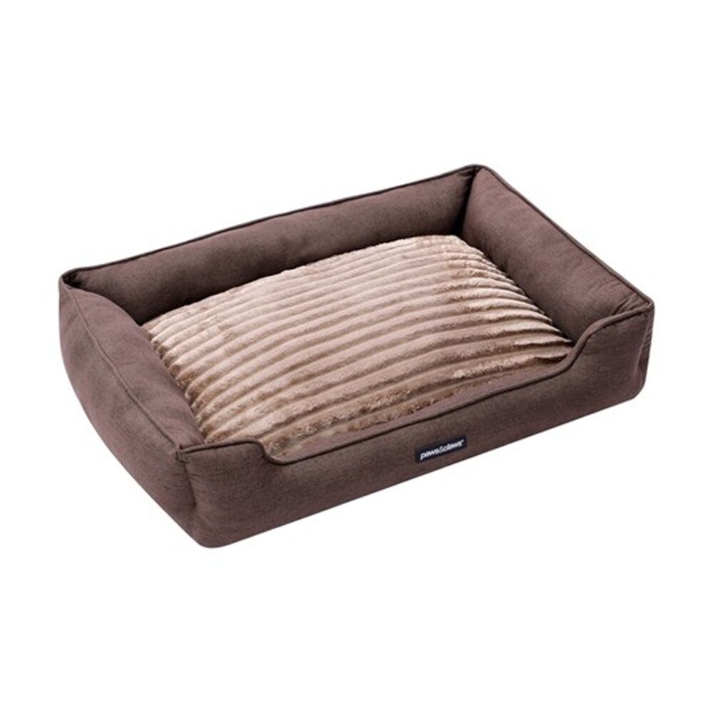 Paws and Claws Large 80x60x20cm Pia Ribbed Chinchilla Pet Cat Dog Bed — image 4
