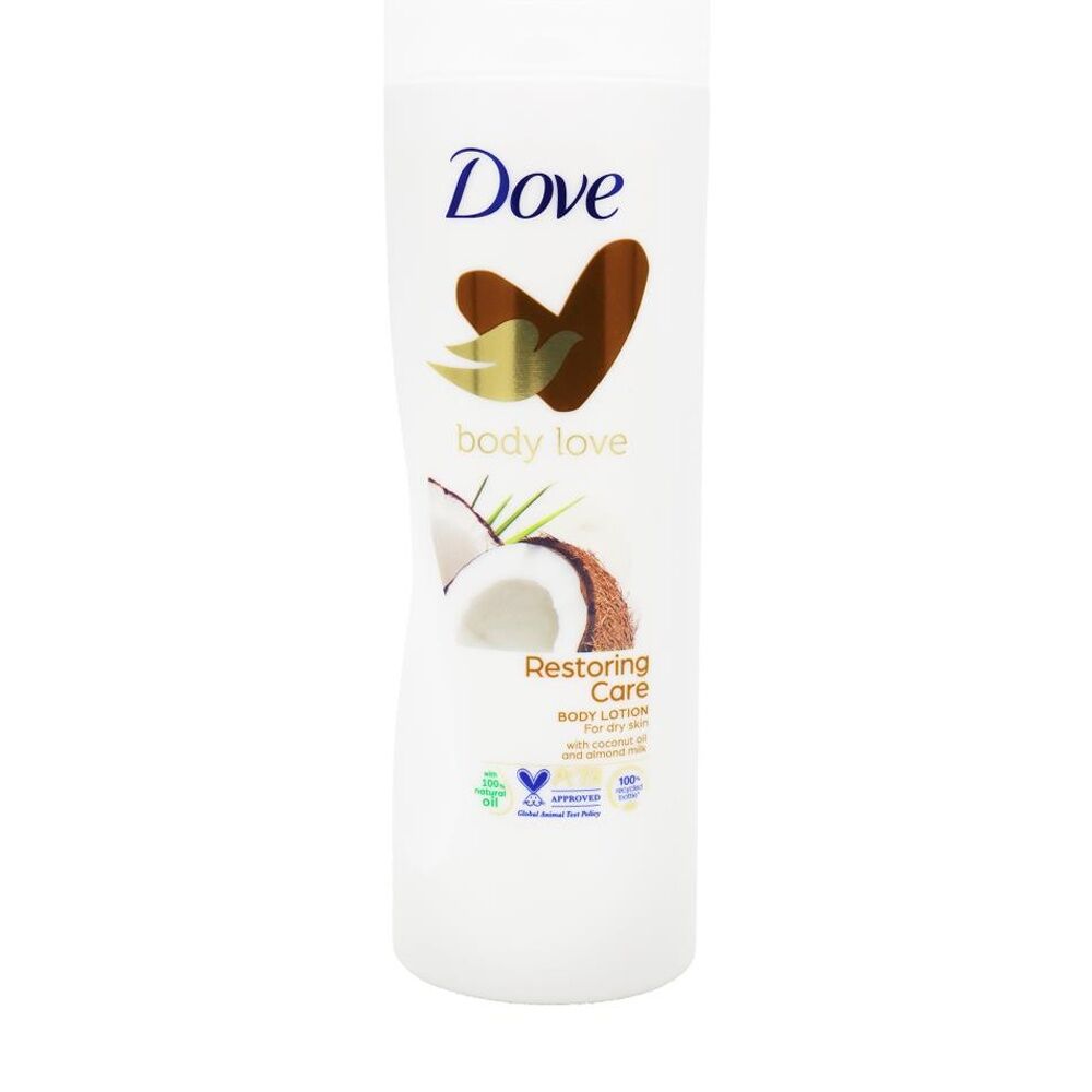 Dove Body Love Restoring Care Lotion Coconut Oil Almond Milk Dry 400mL (12 Pack) — image 2