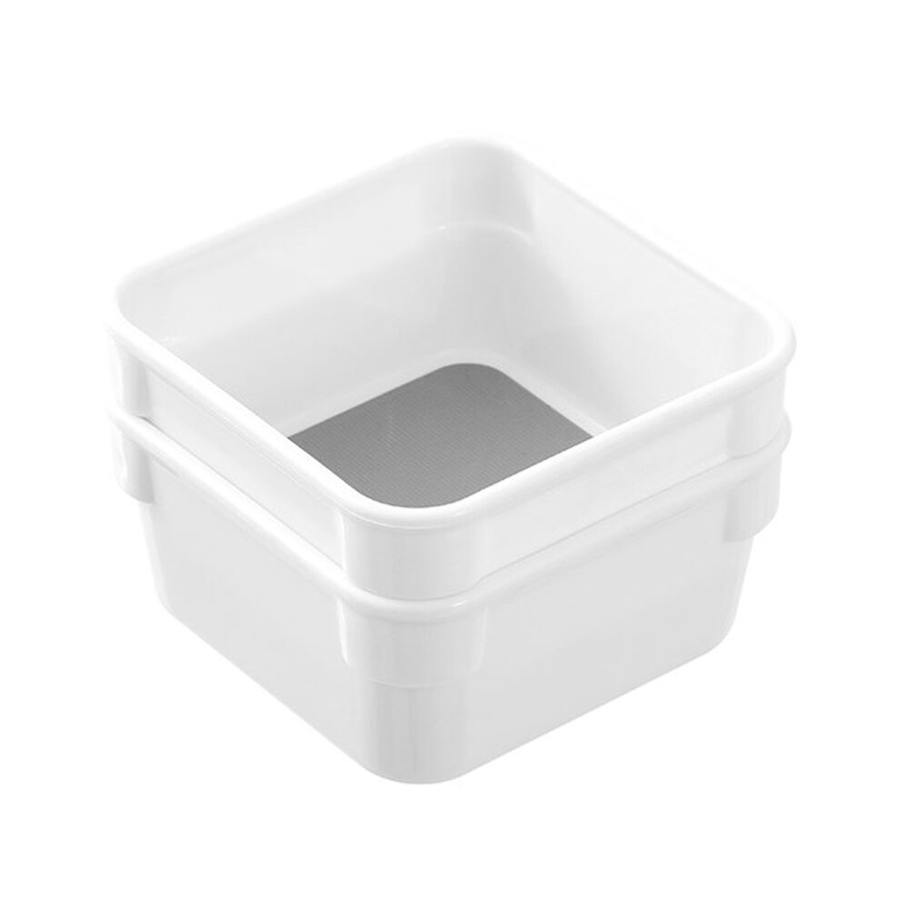 Boxsweden White Grip Modular Organiser Storage Tray Set 9x9x4.5cm (2 Pieces) — image 3