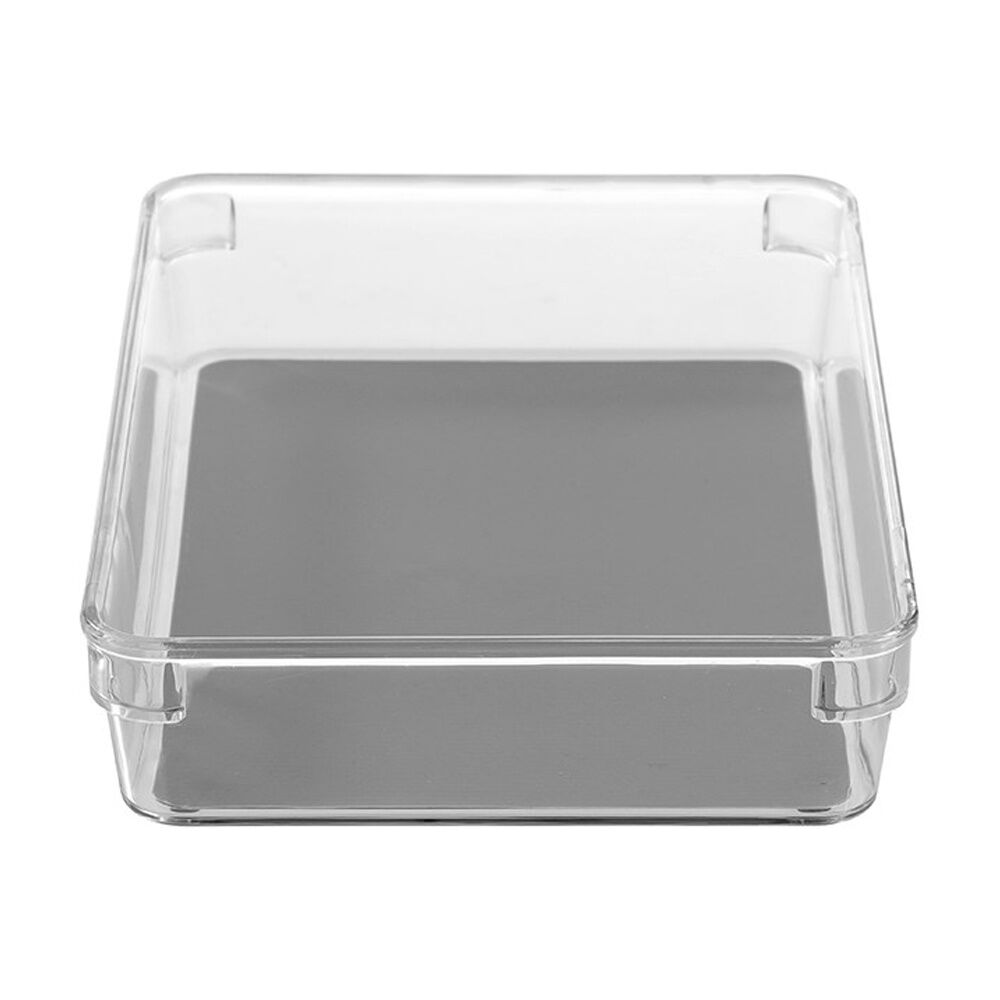 Boxsweden Crystal Grip Organiser Tray Modular Stackable Storage 23.5x16x4.5cm (12 Pack) — image 4