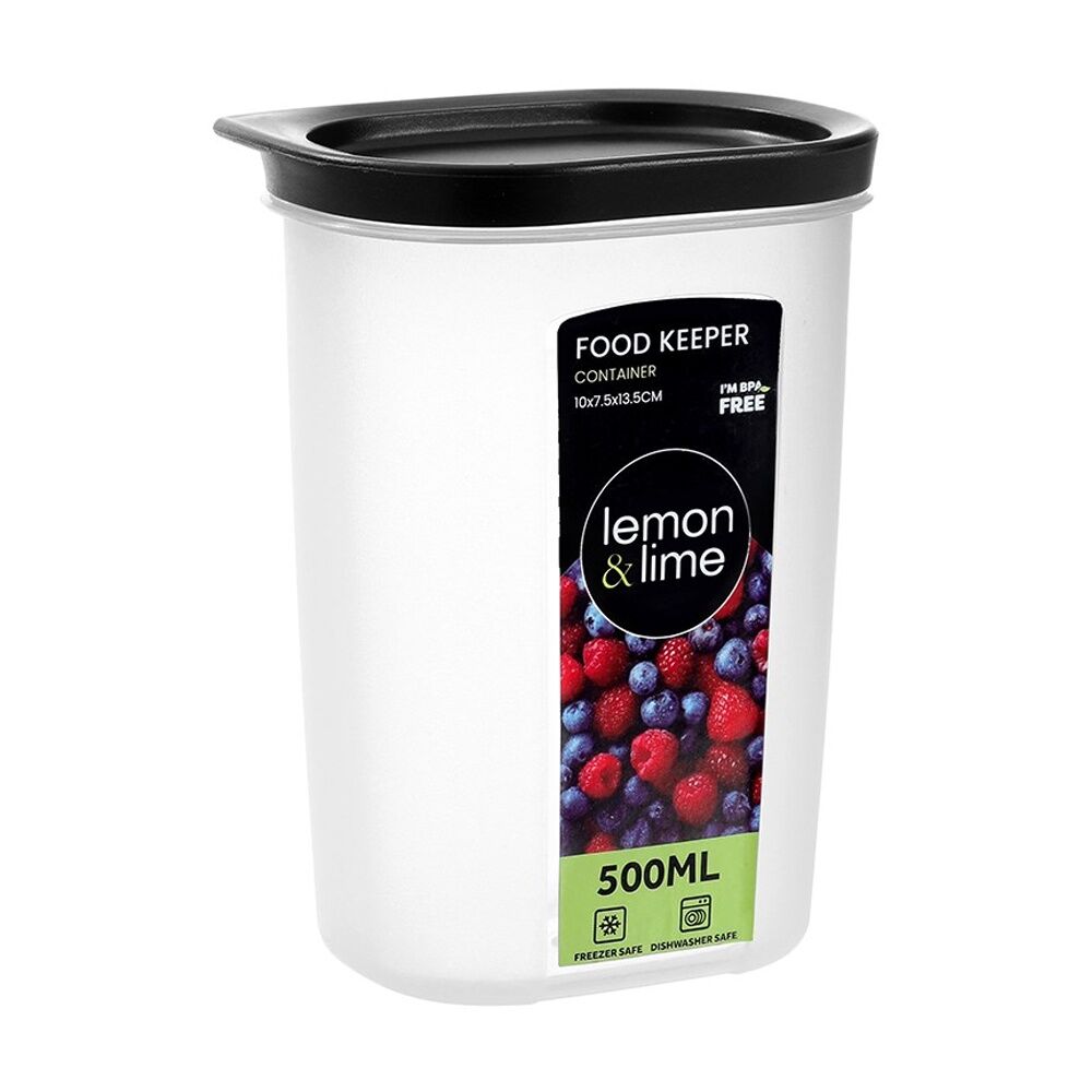 Lemon and Lime Food Keeper Reusable Container Organiser 500ml 10x7.5x13.6cm