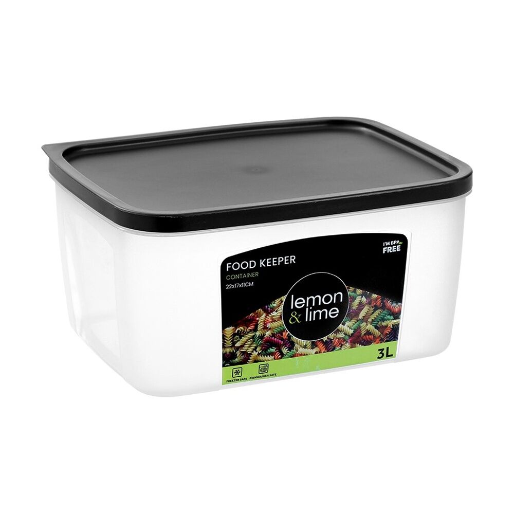 Lemon and Lime Food Keeper Rectangle Reusable Container 3L 21.7x16.7x (12 Pack) — image 2