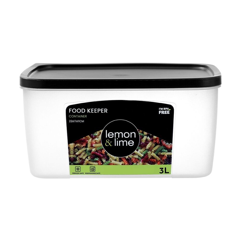 Lemon and Lime Food Keeper Rectangle Reusable Container 3L 21.7x16.7x (12 Pack) — image 4