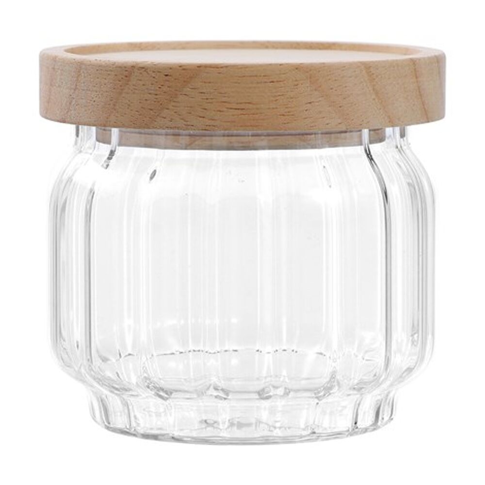 Lemon and Lime Woodend Ribbed Glass Jar Reusable Food Container 350ml — image 4
