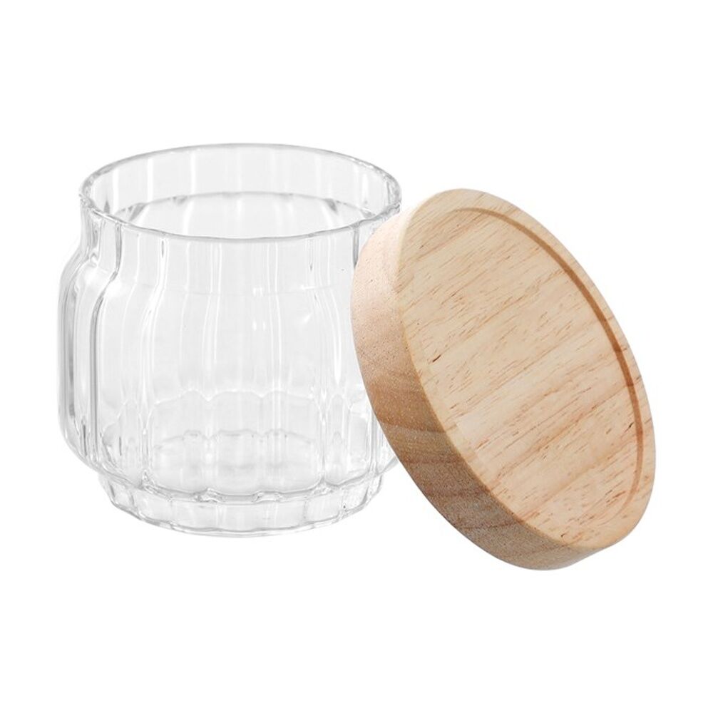 Lemon and Lime Woodend Ribbed Glass Jar Reusable Food Container 350ml (12 Pack) — image 3