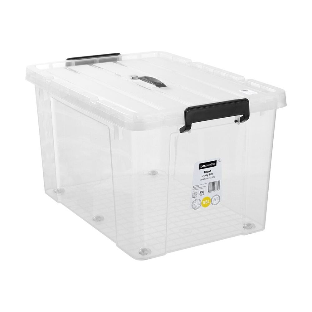 Boxsweden Dura Carry Box Home Organiser Storage Container 65L 59x42x35cm Boxsweden