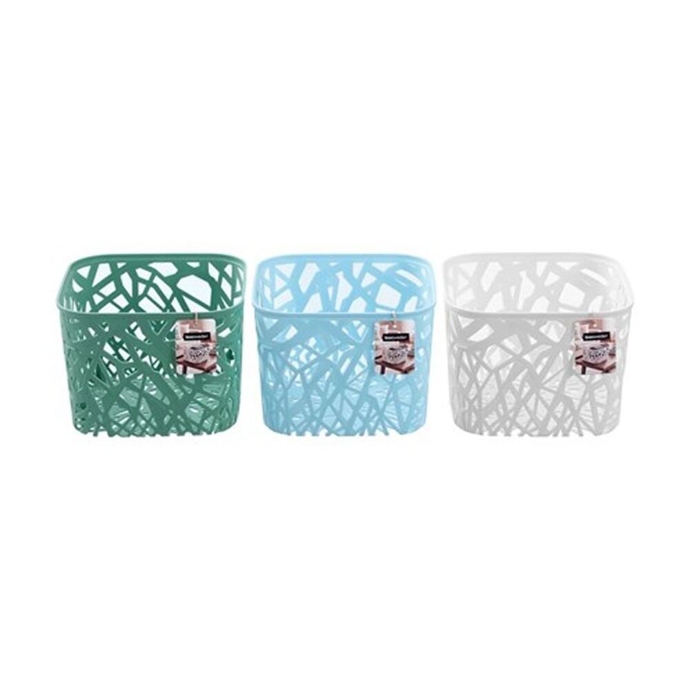 Boxsweden Vine Storage Basket 4.5L 19X19X14CM Assorted - Durable Plastic Storage Solution For Home Organisation and Office Use - 4.5L Capacity - 19cm — image 2