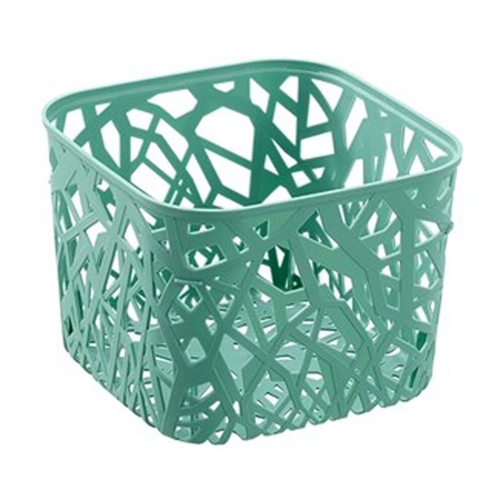 Boxsweden Vine Storage Basket 4.5L 19X19X14CM Assorted - Durable Plastic Storage Solution For Home Organisation and Office Use - 4.5L Capacity - 19cm