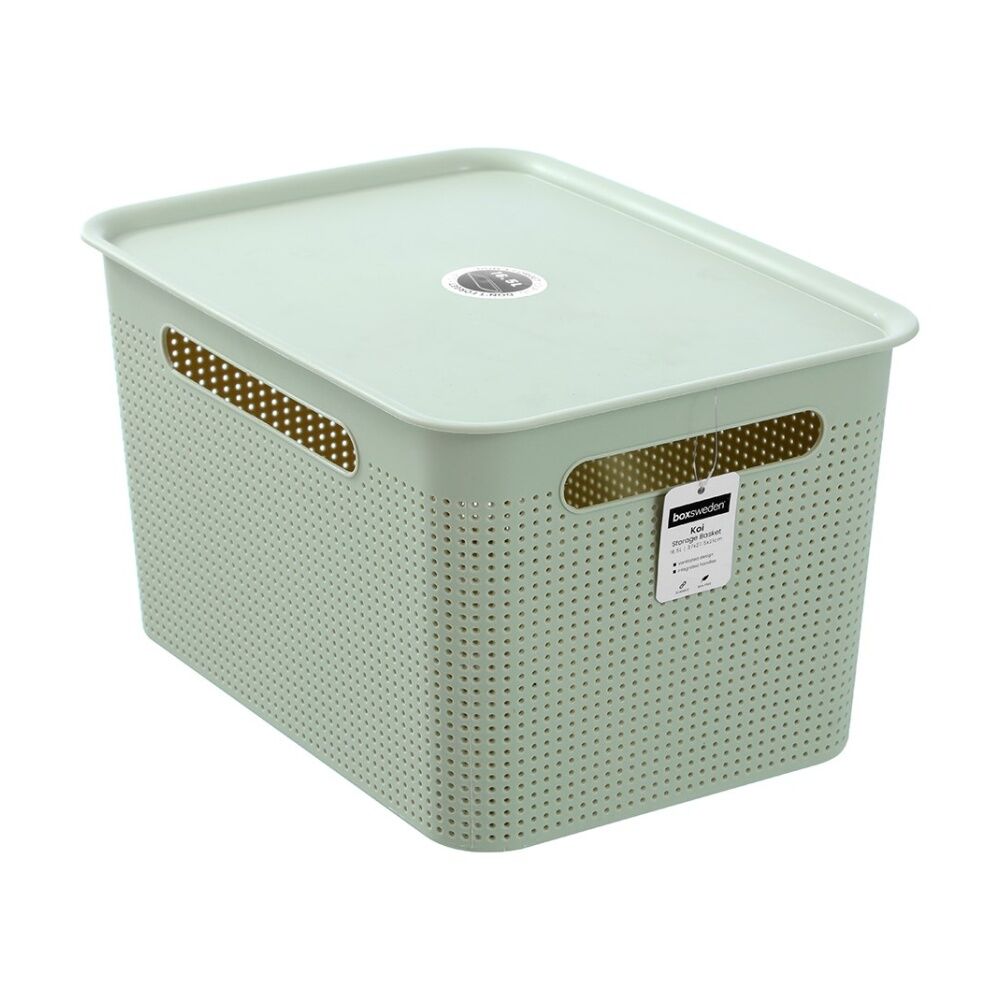 Boxsweden Koi Lidded Home Organiser Storage Container Basket Assorted 16.5L (12 Pack) — image 2