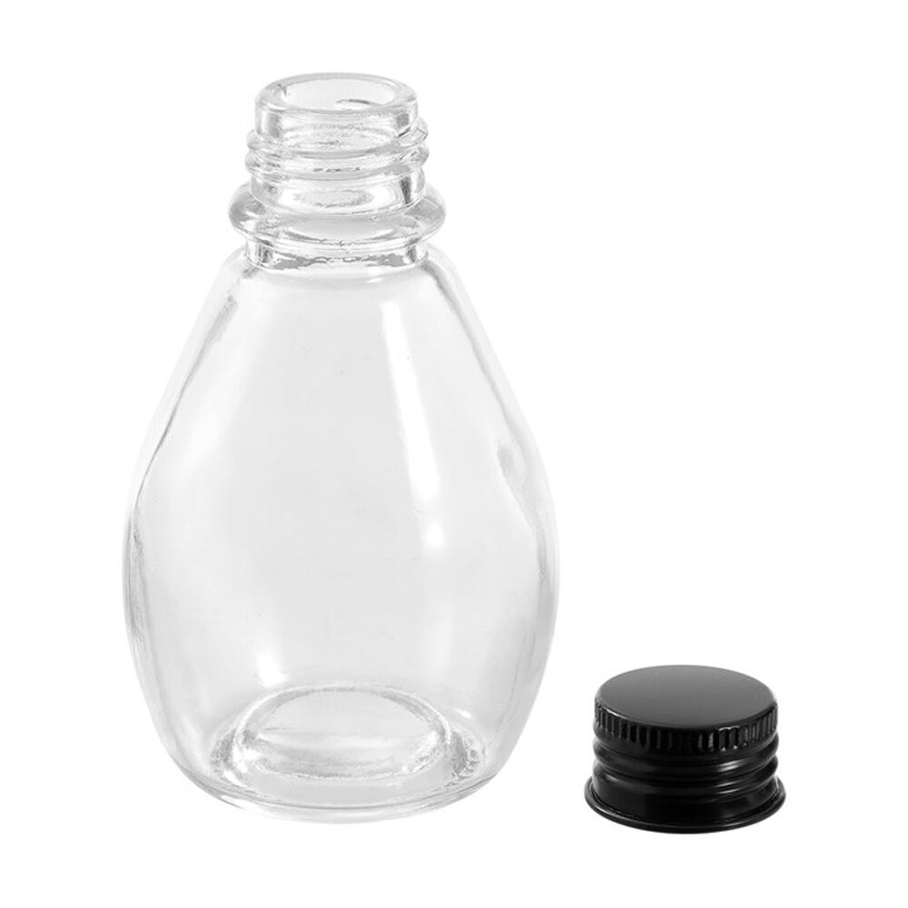 Lemon and Lime Verre Bulb Glass Reusable Food Container Lid Black 100ml (12 Pack) — image 3