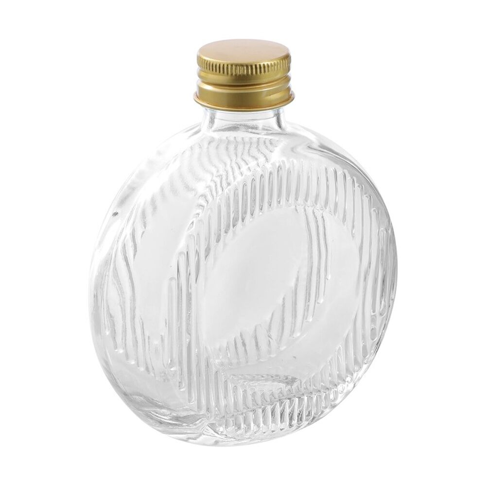 Lemon and Lime Verre Flat Ribbed Glass Reusable Food Container Gold 200ml — image 4