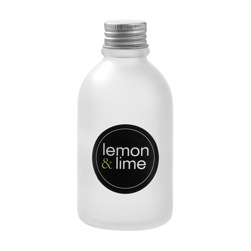 Lemon and Lime Verre Frost Glass Reusable Food Container Lid Silver 150ml