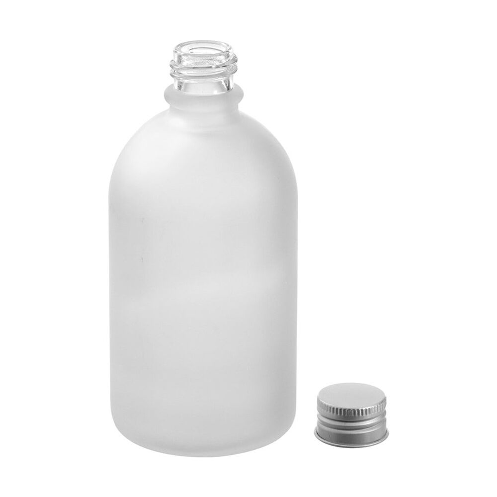 Lemon and Lime Verre Frost Glass Reusable Food Container Lid Silver 290ml — image 2
