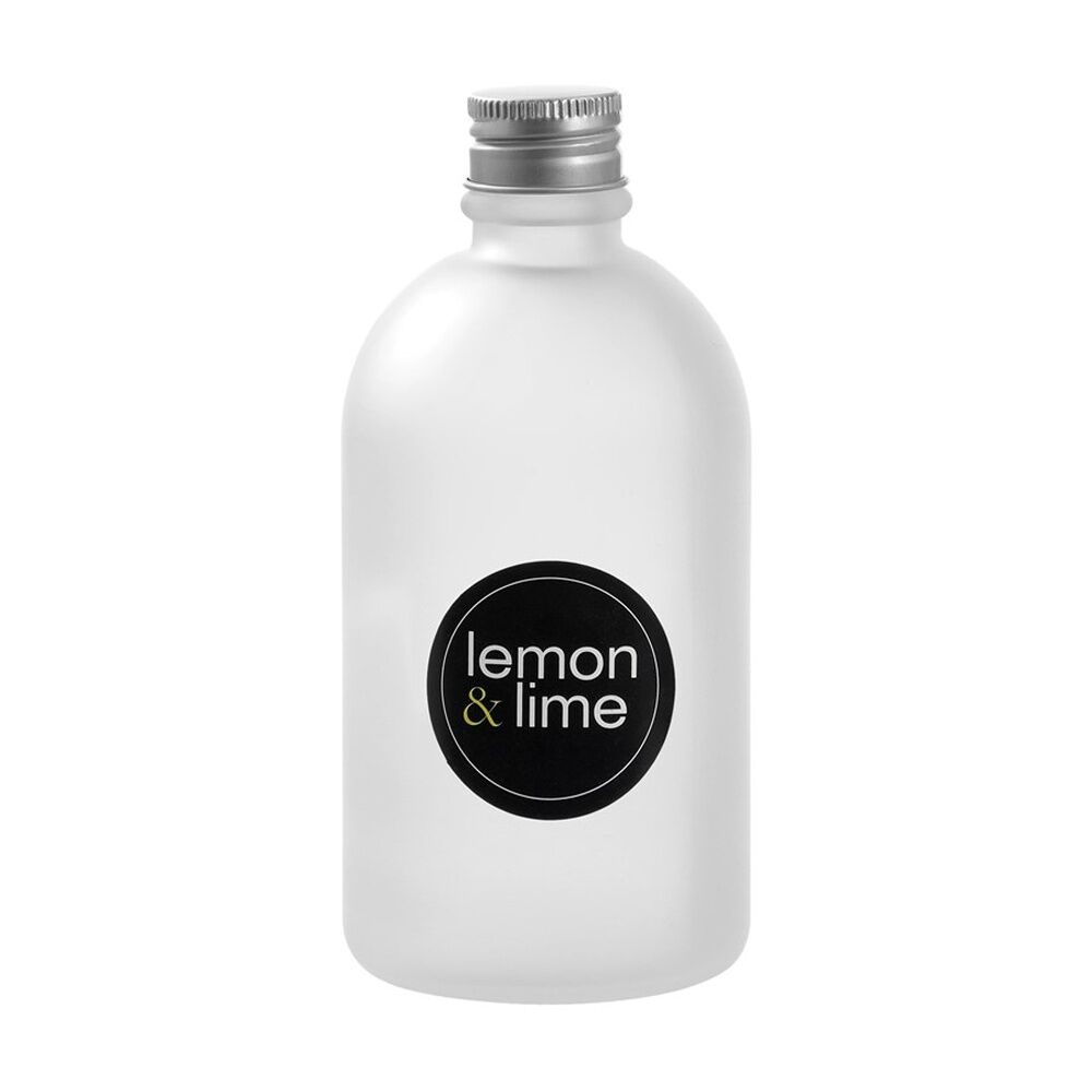 Lemon and Lime Verre Frost Glass Reusable Food Container Lid Silver 290ml