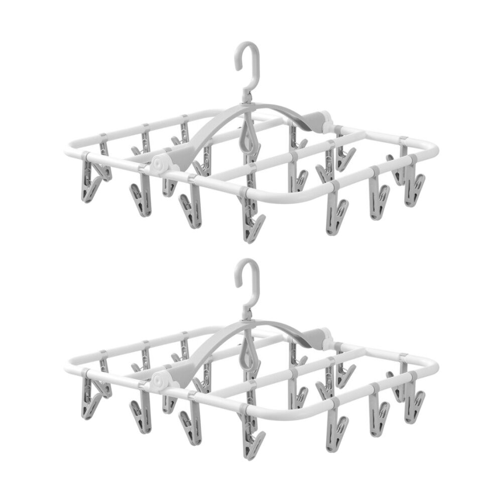 Boxsweden Delicates Foldable Laundry Clothes Drying Hanger 20 Pegs 43x34cm (2 Pack)