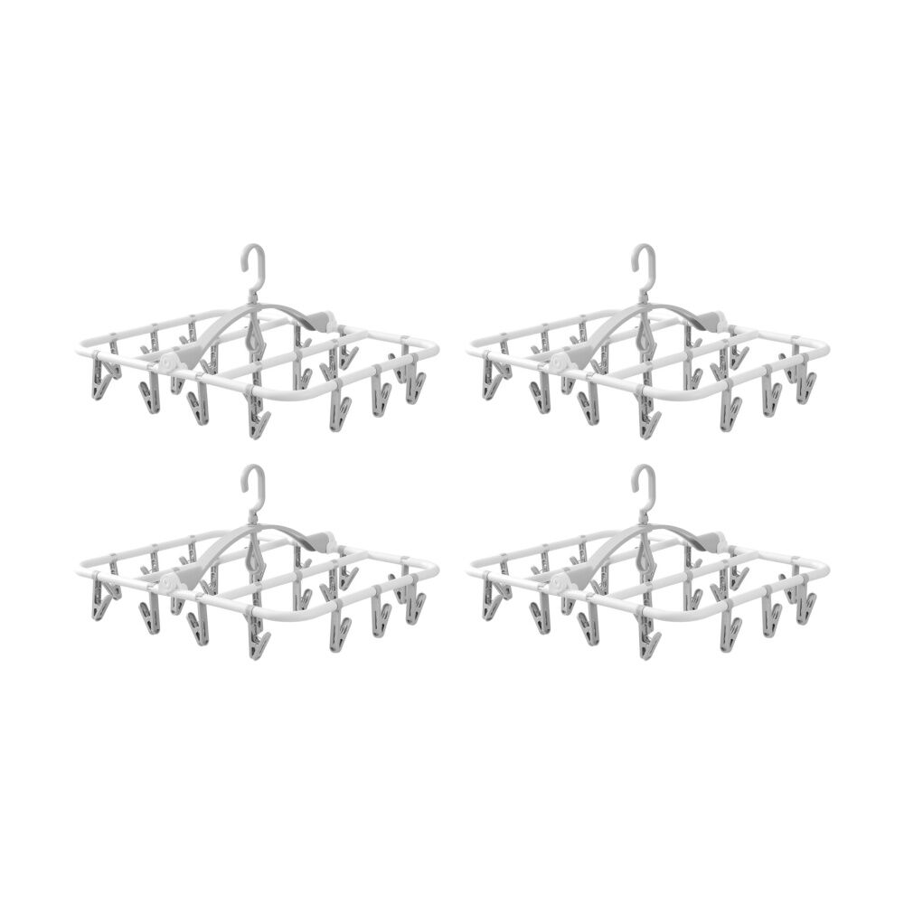Boxsweden Delicates Foldable Laundry Clothes Drying Hanger 20 Pegs 43x34cm (4 Pack)