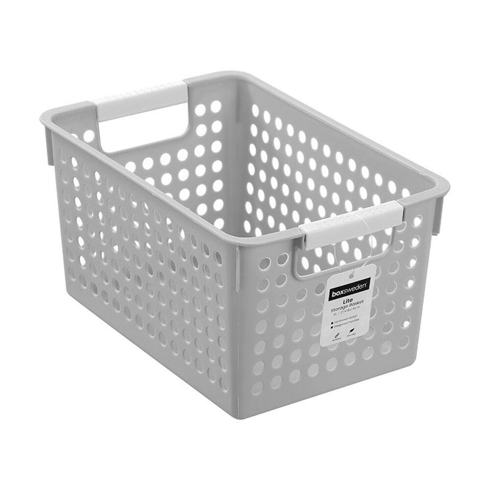 Boxsweden Lite Basket Home Organiser Storage Container Asst 4L 27x18x14cm Boxsweden