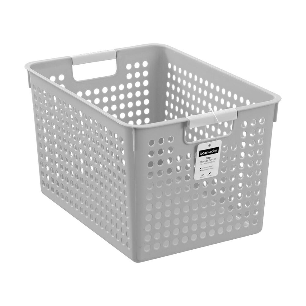 Boxsweden Lite Basket Home Organiser Storage Container Ast 12L 35x25.5x21cm Boxsweden