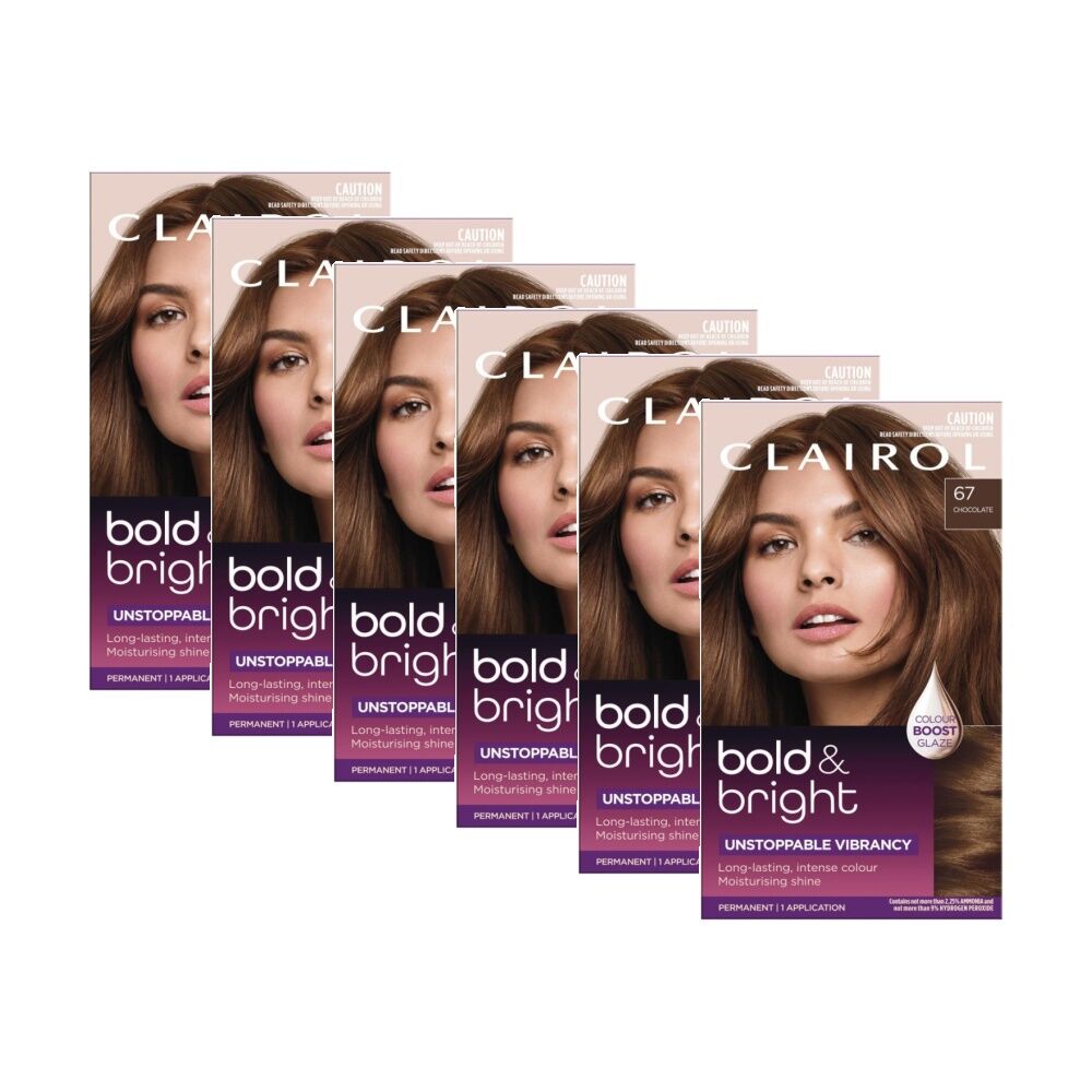 Clairol Permanent Hair Colour 1 Application Bold And Bright 67 Chocolate (6 Pack)