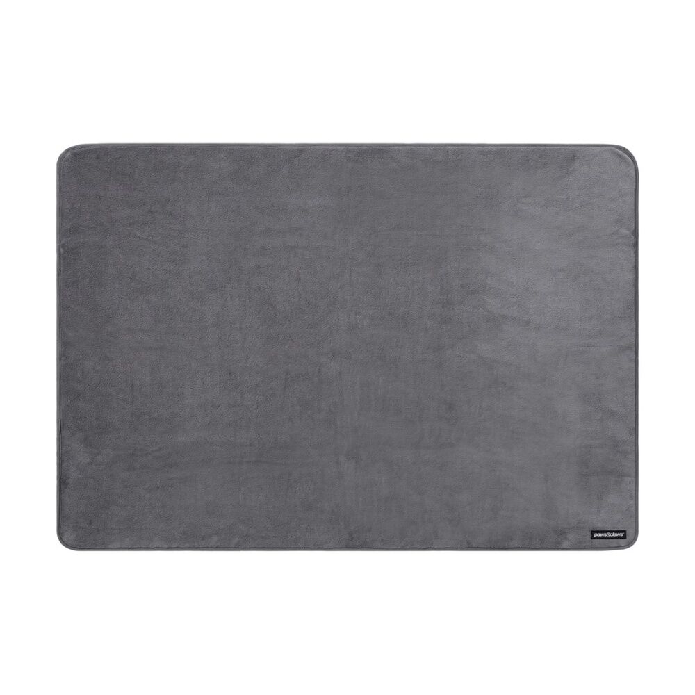 Paws and Claws Pet Dog Cat Coral Fleece Blanket Dark Grey 130x100cm — image 5