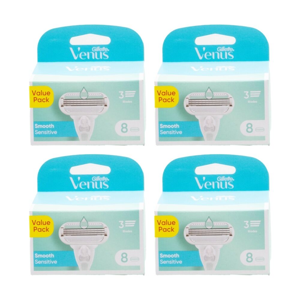 Gillette 8pc Gillette Venus 3 Blade Razor Cartridges Smooth Sensitive Value Pack (4 Pack)