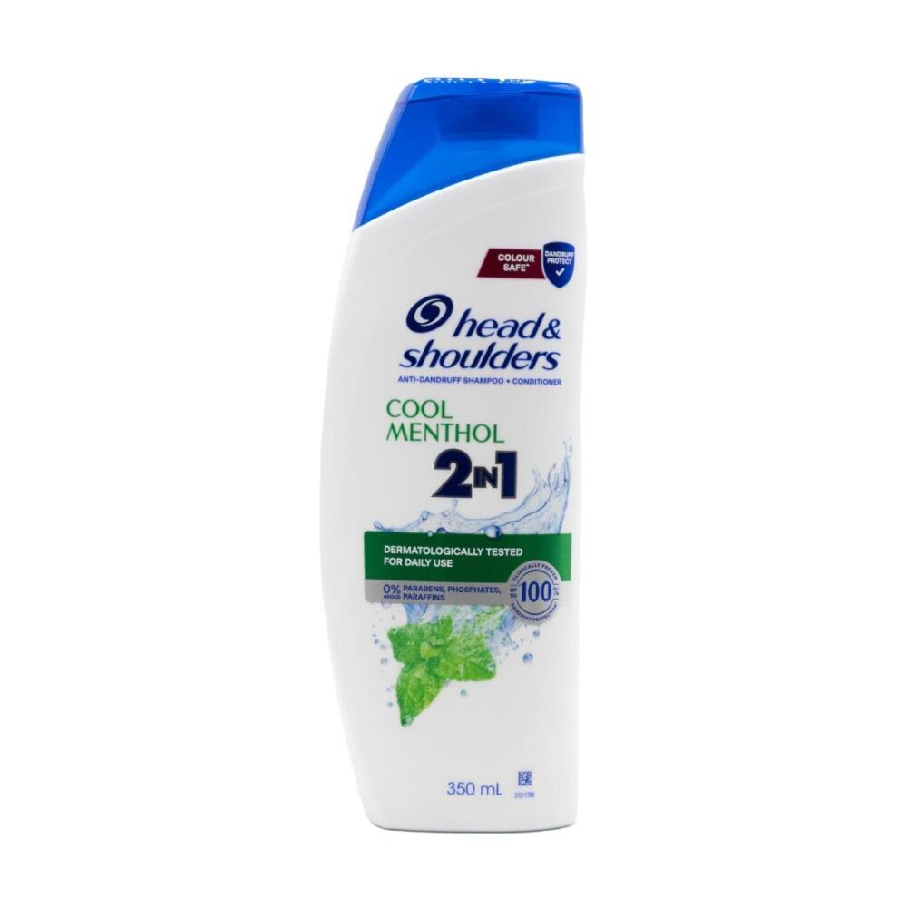Head & Shoulders 2 in 1 Shampoo Conditioner Anti Dandruff Cool Menthol 350ml