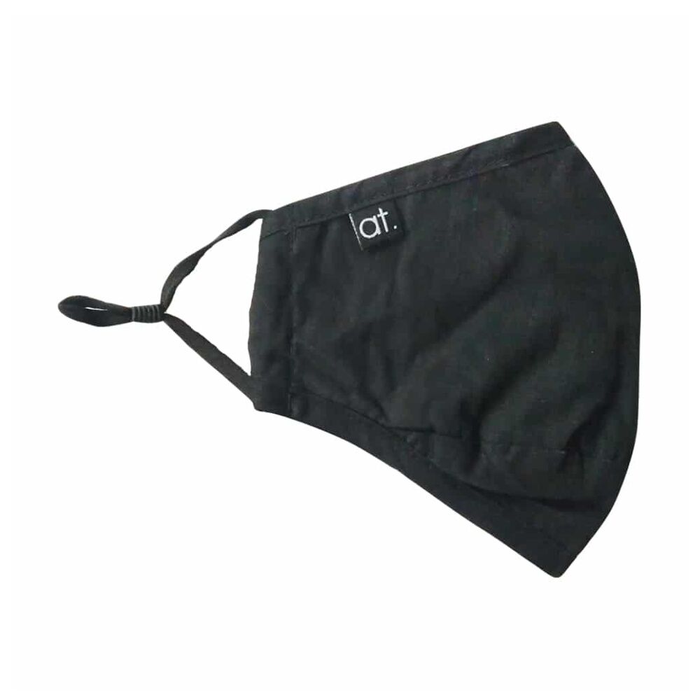 Annabel Trends Black Reusable Contoured Face Mask w/ Adjustable Ear Straps